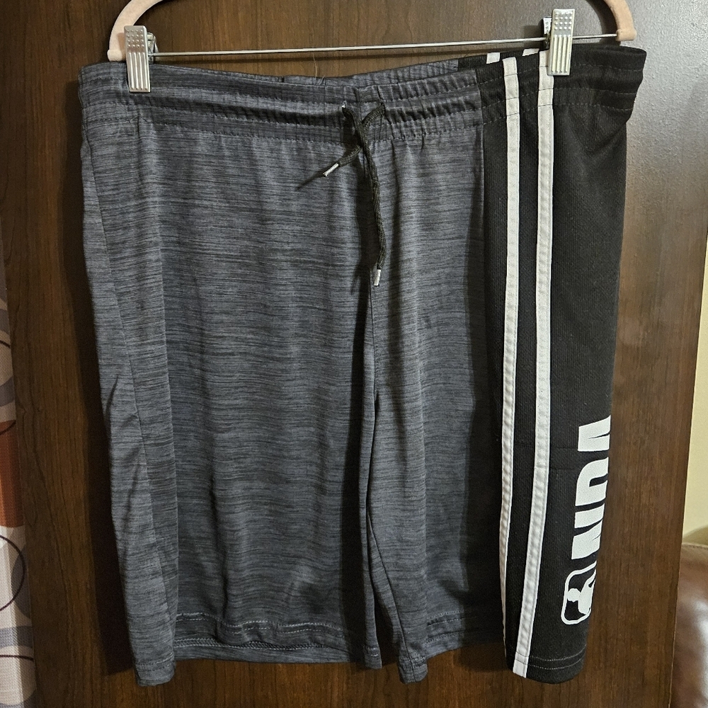 NBA Men's Charcoal and Black Athletic Shorts